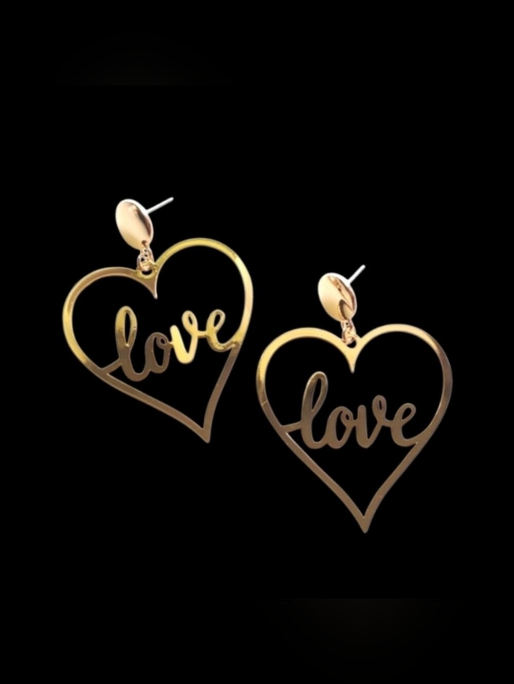 Heart Shaped "Love" Earrings
